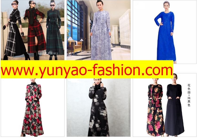 China European fashion winter/autumn ladies long skirt top designs on sale