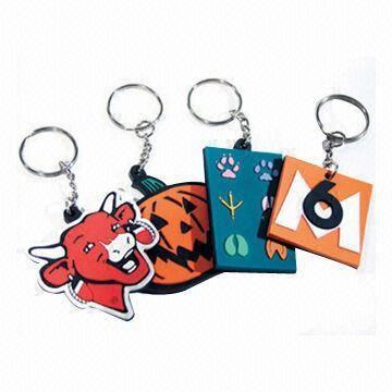 Wholesale Soft PVC Keychains, Made of Eco-friendly Material, Customized Pattern Plastic Keychains Premiums from china suppliers