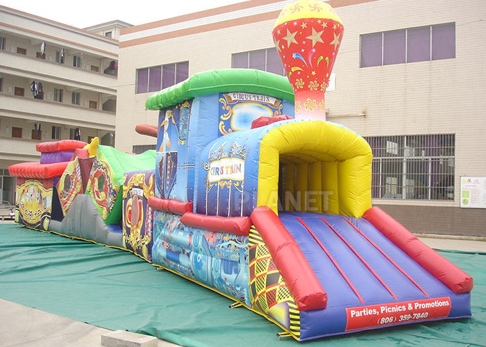 Wholesale Challenge Race Inflatable Obstacle Course Train Tunnel Climb Slide from china suppliers