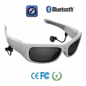 Wholesale White Round Frame Wireless Video Recorder Glasses For Security , Sport , Driver from china suppliers