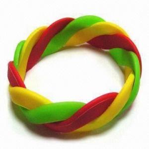 Wholesale Silicone Bracelet, Various Thicknesses Available from china suppliers