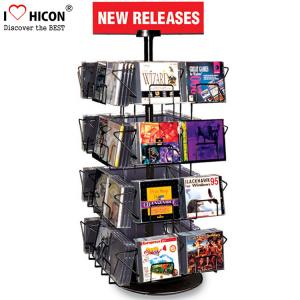 Wholesale CD Merchandising Metal Display Racks 32 Pockets Book Retail Rotating Display Rack from china suppliers