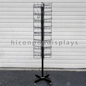 Wholesale 8 Tiered 96 Prongs 65 Long Rotating Display Rack Black Color With Hanging Hook from china suppliers