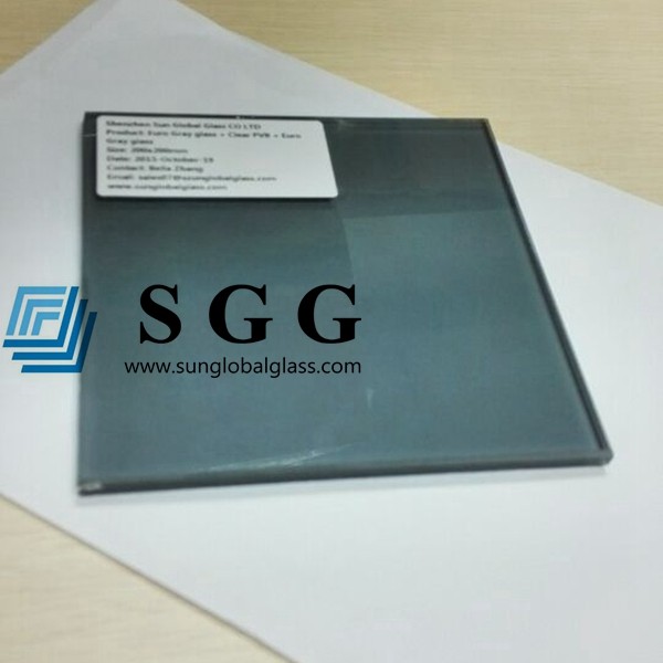 Wholesale Light Gray Laminated Glass Price 8.38mm 10.38mm 12.38mm from china suppliers