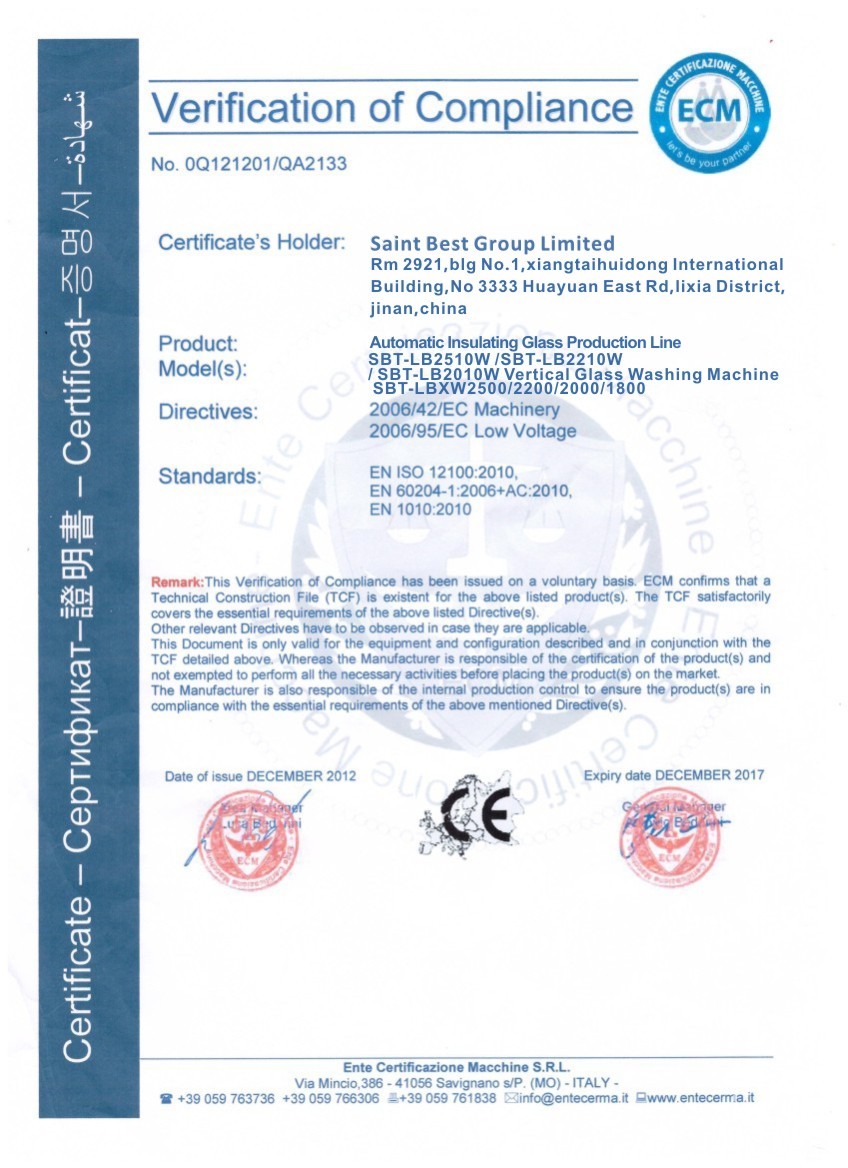 Saint  Best  Group  Limited Certifications