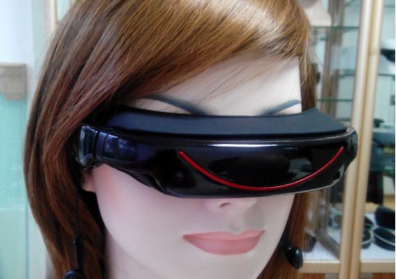Wholesale 432*240 WQVGA Mobile Theatre Video Glasses Cinema Eyewear AV In For DVD , PS3,  TV from china suppliers