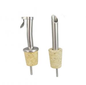 Wholesale Popular wholesale Stainless Steel Pourer with Cork for Ceramic/Olive Oil bottle from china suppliers