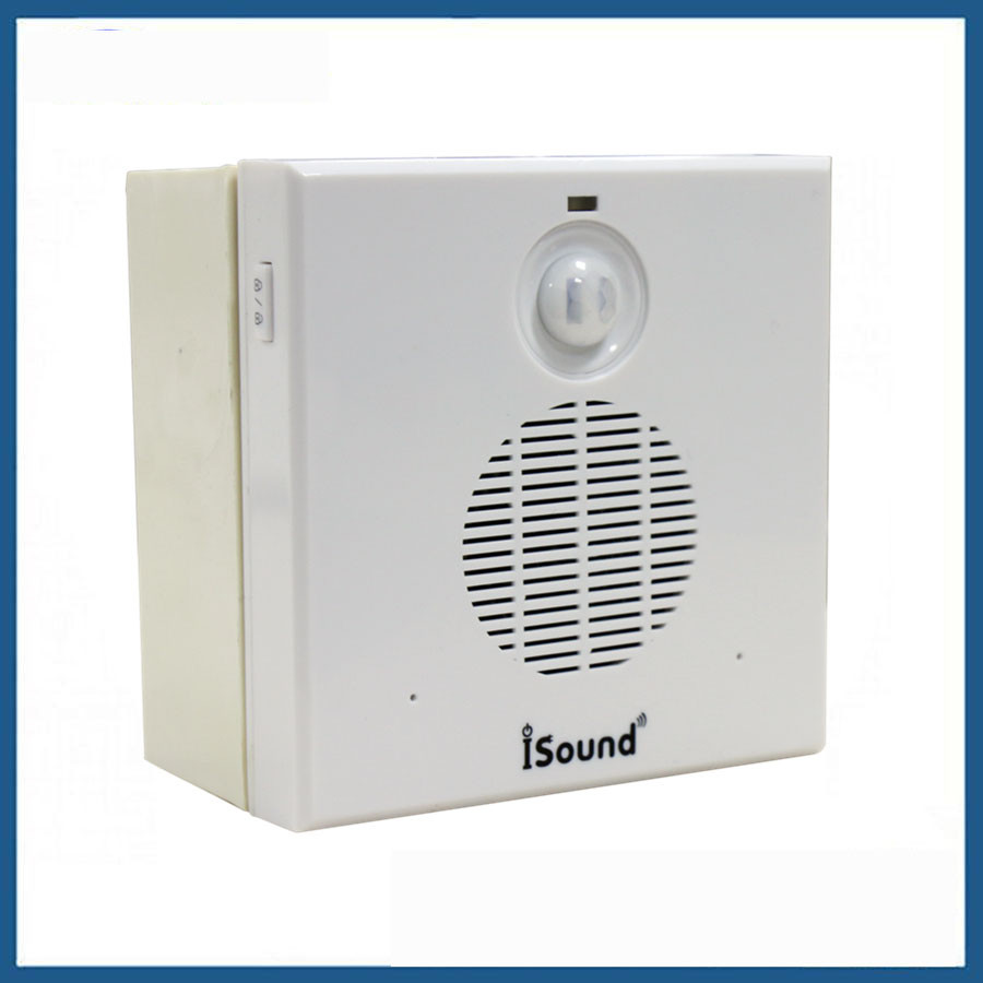 Wholesale COMER 2W MP3 sound wall mount speaker ABS housing infrared sensor safety alarm device from china suppliers