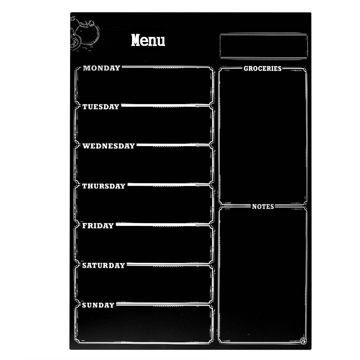 Wholesale Black Magnetic Planning Board / Magnetic Menu Planning Board For Home from china suppliers
