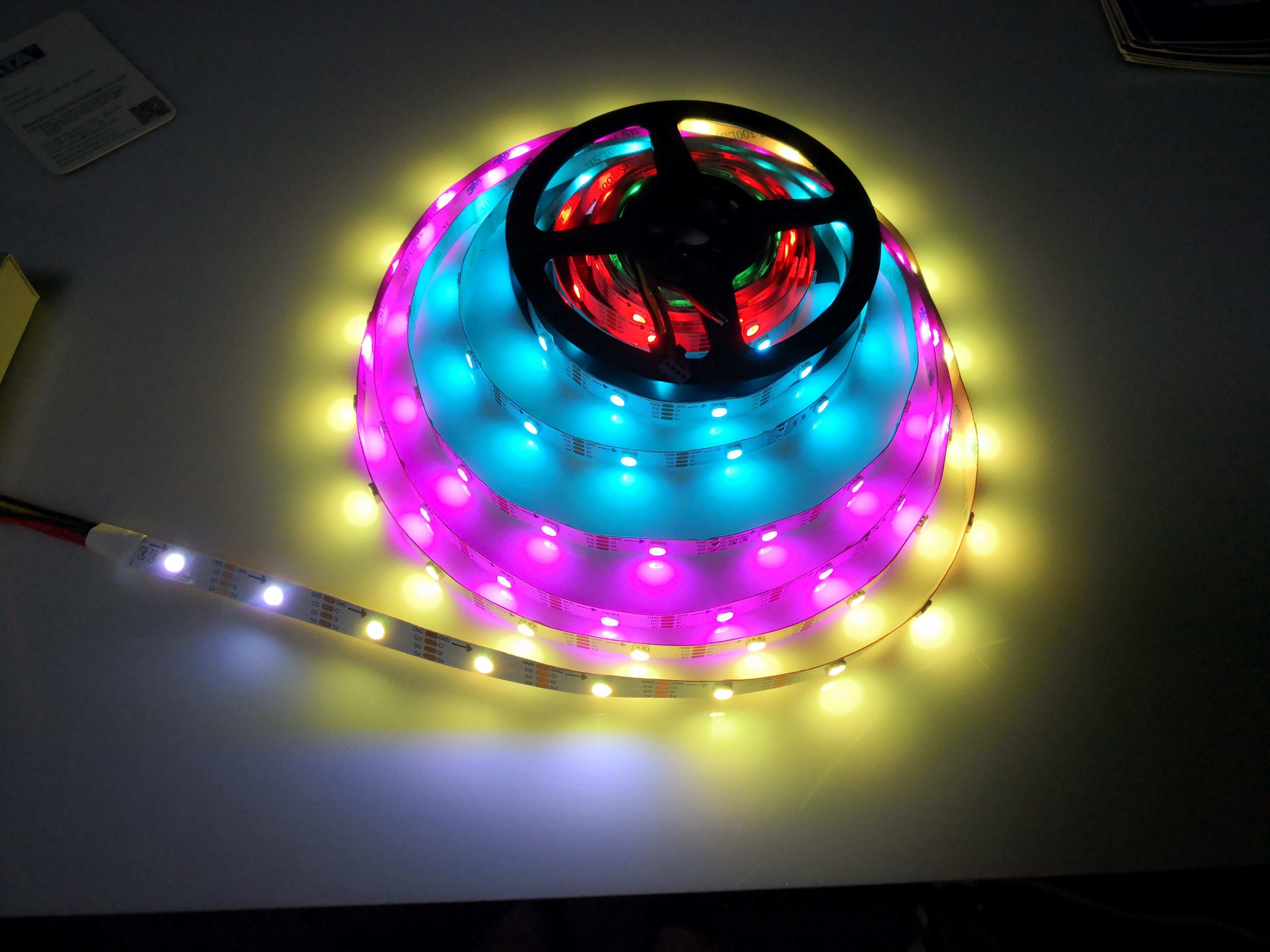 Wholesale IP65 Waterproof HD107s LED Flexible Strip Lights 5050 RGB DC5V Individually Addressable from china suppliers