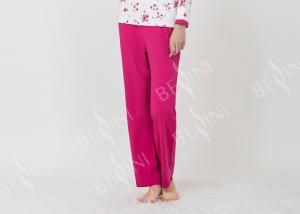 Wholesale Large Floral Printed Womens Pyjama Sets 100% Combed Cotton Interlock Material from china suppliers