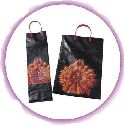Small Plastic Bags With Handles , Promotional Loop Handle Bags of item 102420062