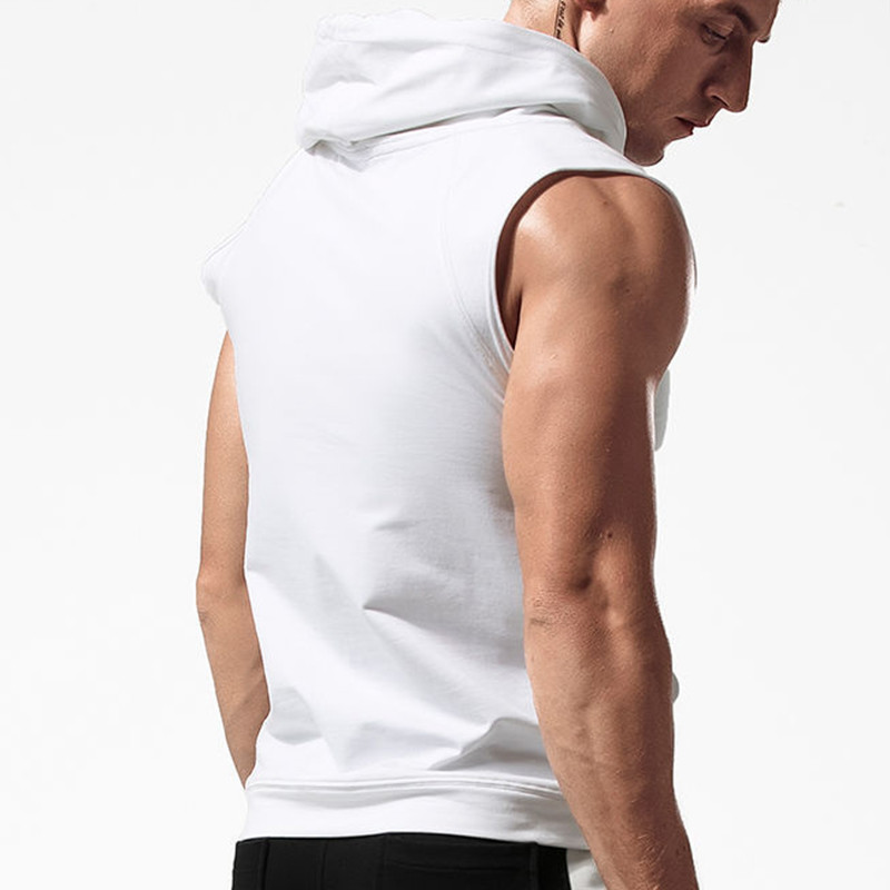 Wholesale Men'S Bodybuilding Muscle Cut Off T Shirt Sleeveless Gym Hoodies from china suppliers