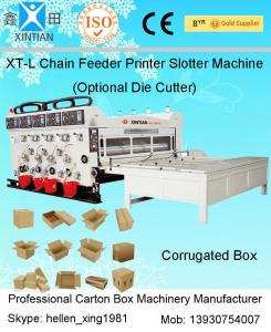 Wholesale Chain Feeder Printing Carton Box Making Machine with Slotting Die Cutting from china suppliers