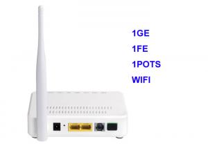 Wholesale Fiber Network ONT Gigabit ONU Device GEPON 1Ge 1 FE 1 Pots WIFI 802.11b/G/N XPON from china suppliers
