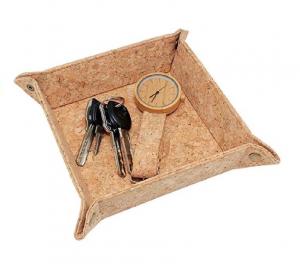 Wholesale Eco-Friendly Vegan 8'' Natural Cork Tray for Jewelry, Key Phone, Coin Box Storage from china suppliers