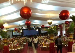 Wholesale Christmas Decorative Ball 60cm Red PVC Inflatable Mirror Ball from china suppliers