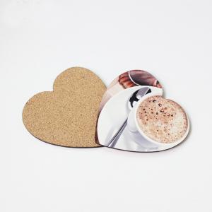 Wholesale Modern DIY Printing 100x100mm Heart Shape Sublimation MDF Blank Coaster for Home Gift from china suppliers