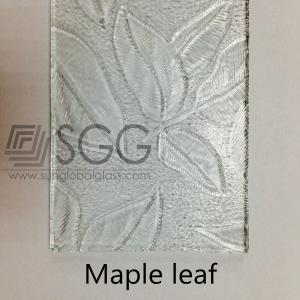 Wholesale Clear Maple Leaf Patterned Glass 4mm 5mm 6mm from china suppliers