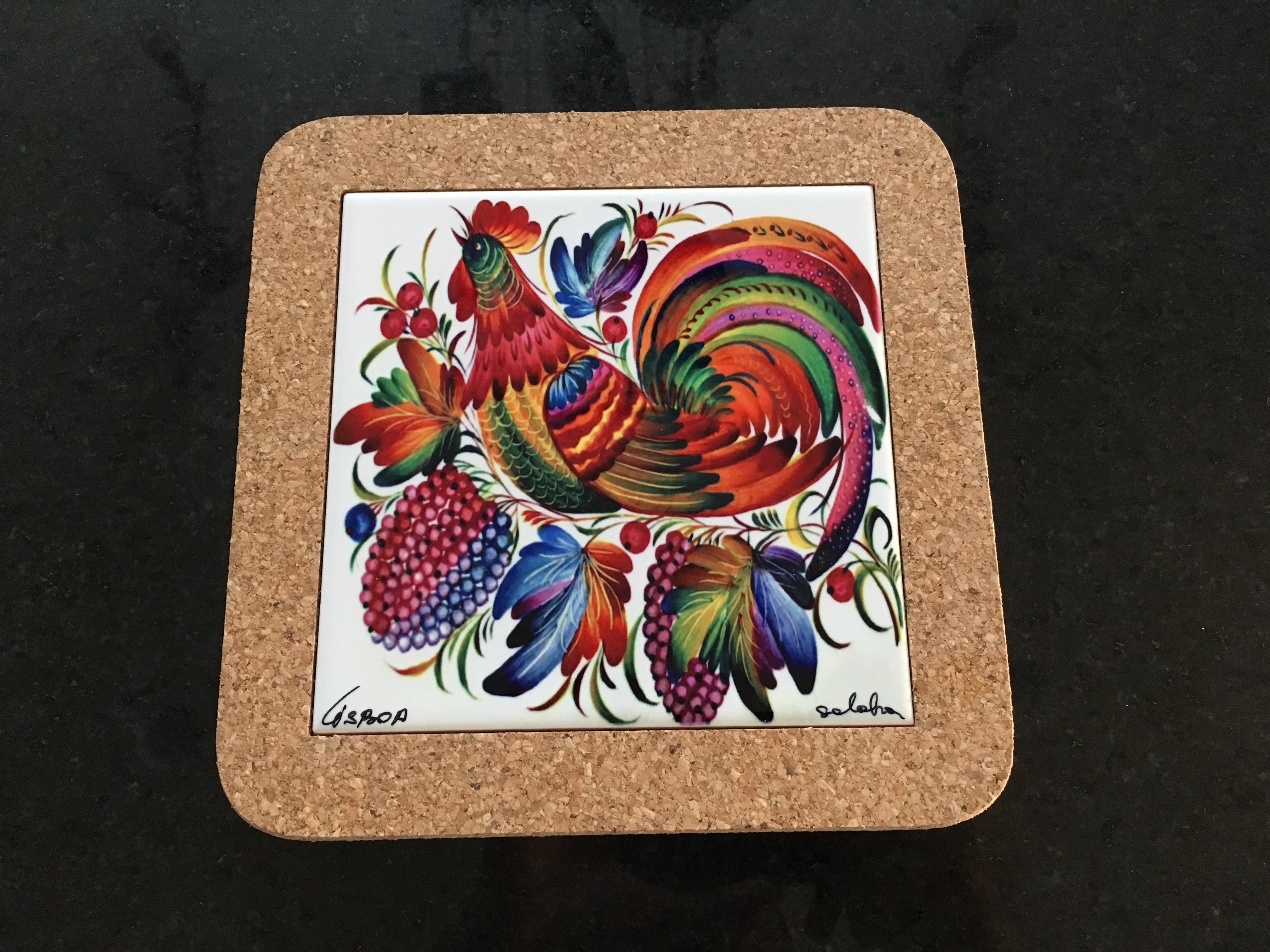 Wholesale 20*20xm Cork Trivet, Ceramic Trivet with Cork Based, Customized Size from china suppliers