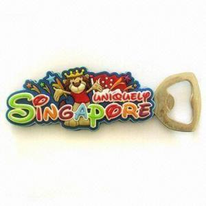 Wholesale Eco-friendly Soft PVC Bottle Opener with Embossed Paint-filling, Customized Logos are Accepted from china suppliers