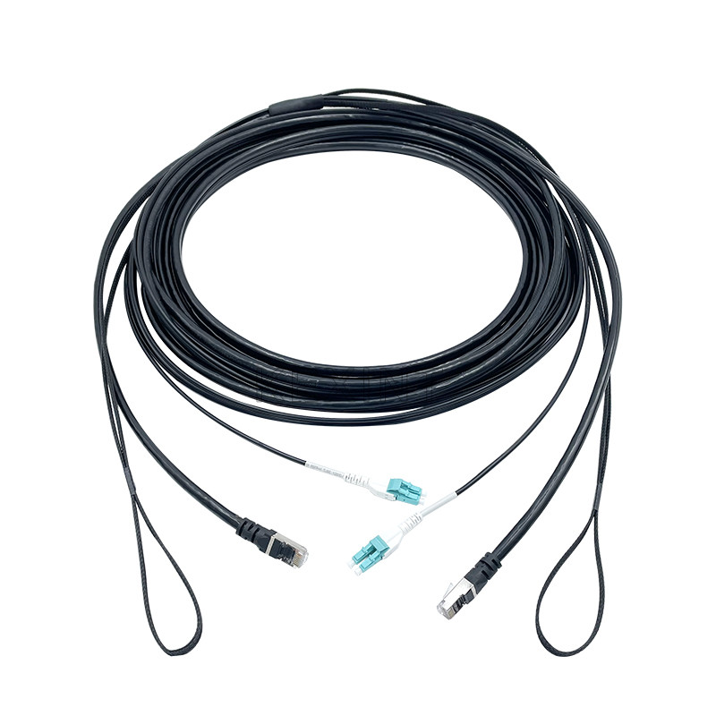 Wholesale KEXINT LC Duplex CAT6 UTP Network Cable ADD 2 Core Photoelectric Composite Cable from china suppliers