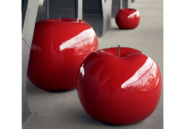Wholesale Large Painted Sculpture Red Apple Decorative Fiberglass Sculpture 120 Cm High from china suppliers