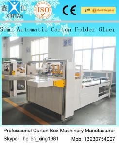 Wholesale Semi Auto Carton Folder Gluer Machine Die Cut Printing Machine 4kw from china suppliers