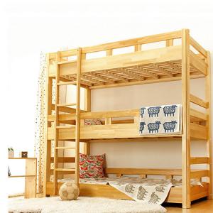 Wholesale Modern design 3 tier wooden triple bunk bed for child from china suppliers