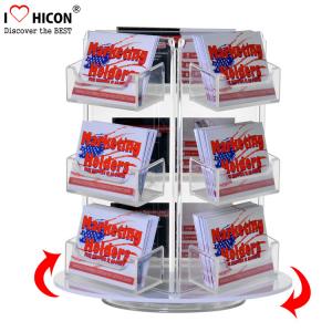 Wholesale Custom Rotating Counter Display Racks , Acrylic Business Card Display Holder 3 - Layer from china suppliers