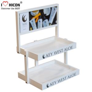 Wholesale Wood Cosmetic Display Stand Counter Top Marketing Skin Care Products Display Stand from china suppliers