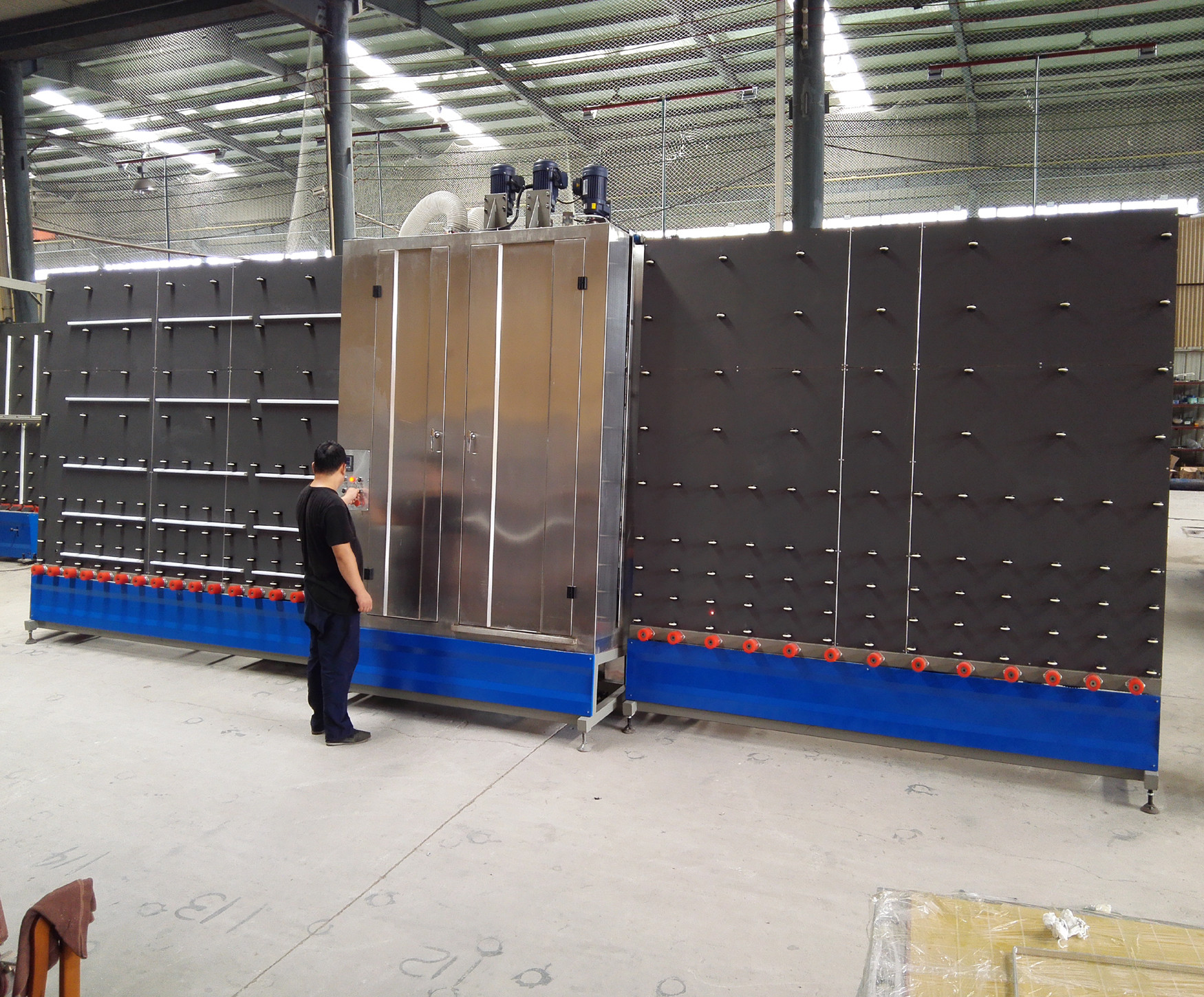 Wholesale 2000Mm Vertical Low - E industrial glass washer Equipment 3 Pairs Brushes,Vertical Flat Glass Washing Machine from china suppliers
