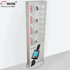 Wholesale Light White Acrylic Flooring Display Stands , Wood Frame Watch Display Stand from china suppliers