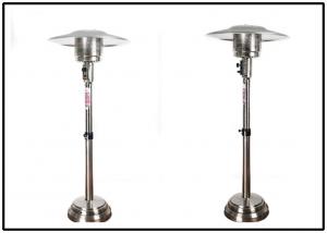 Wholesale High Efficiency Fire Sense Ss Deluxe Patio Heater , Natural Gas Heat Lamp Floor Standing from china suppliers