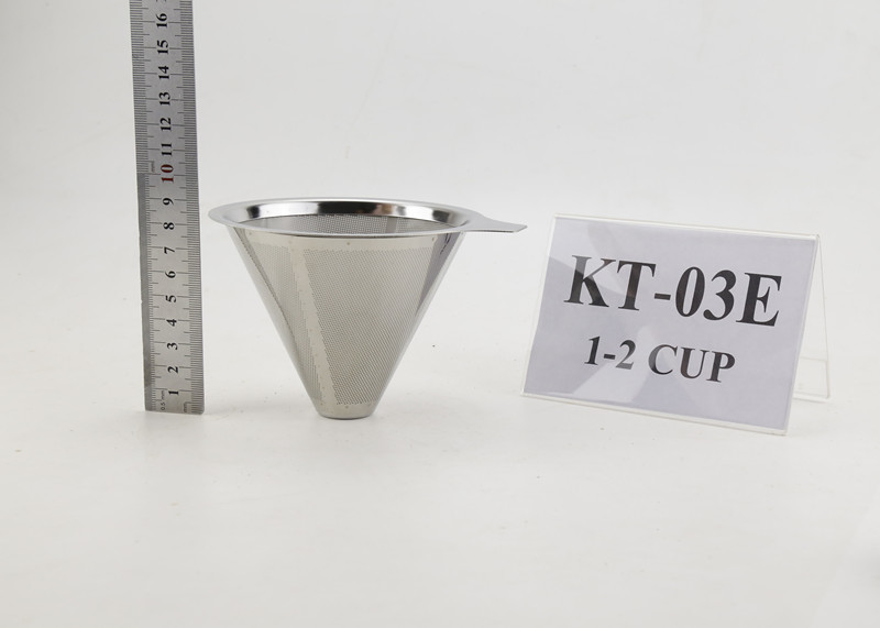 Wholesale LFGB Standard Paperless Coffee Dripper With Handle , Stainless Steel Coffee Cone from china suppliers
