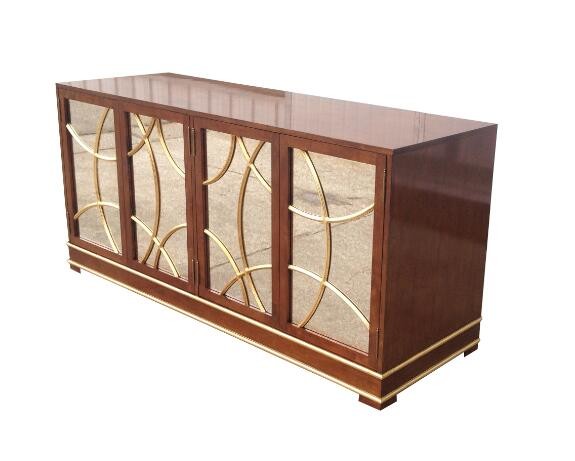 Quality Antique Hotel Room Dresser 5 Star Hotel MDF Board With Recessed Back Panel for sale
