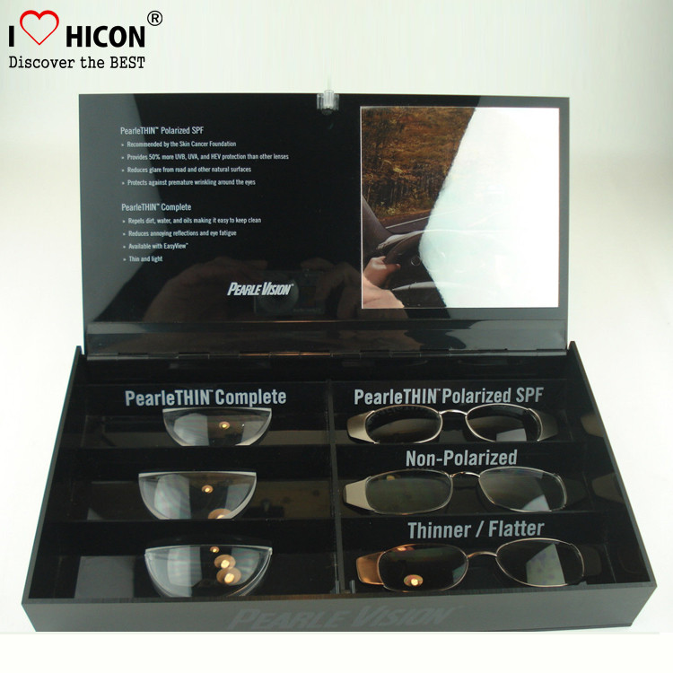 Wholesale Black Acrylic Sunglasses Display Case Countertop Visual Glasses Store Display Showcase from china suppliers