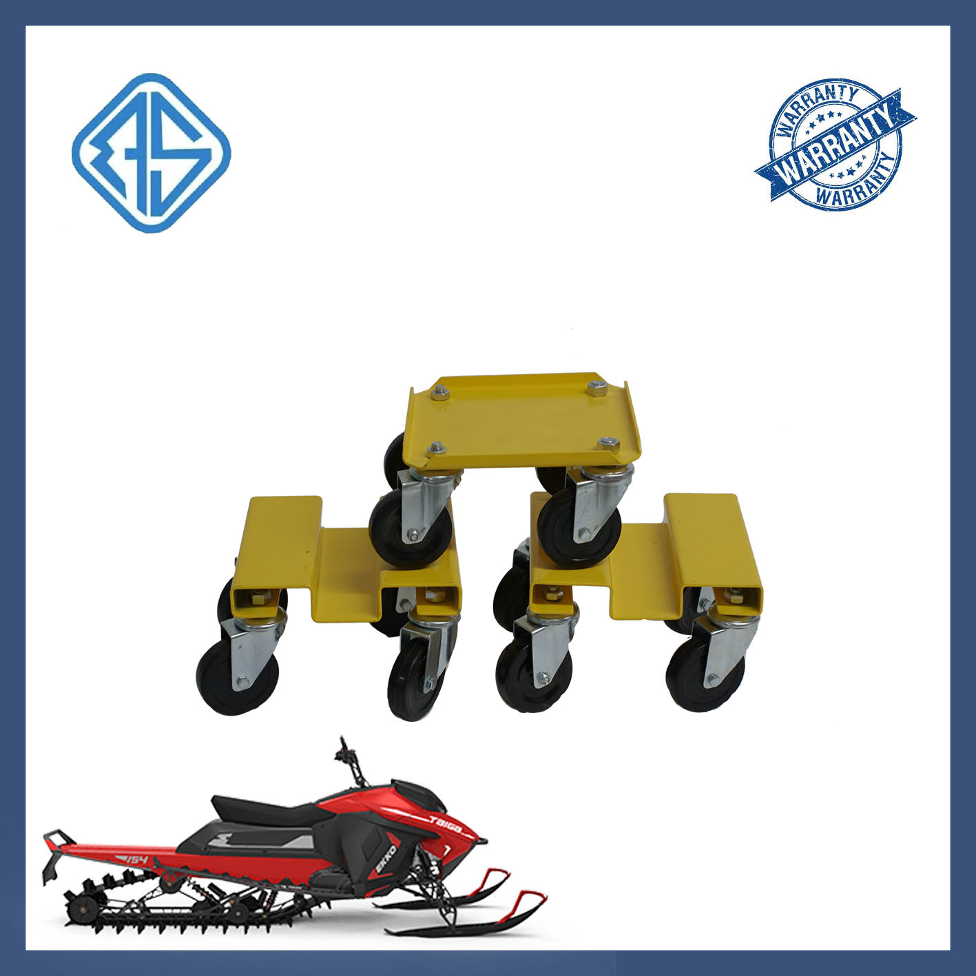 Wholesale Easy Move Snowmobile Dolly Casters 1500 Lbs Load Snowmobile Moving Wheels TPE PP from china suppliers