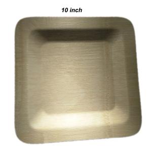 Wholesale Disposable biodegradable 10inch square bamboo plate for party from china suppliers