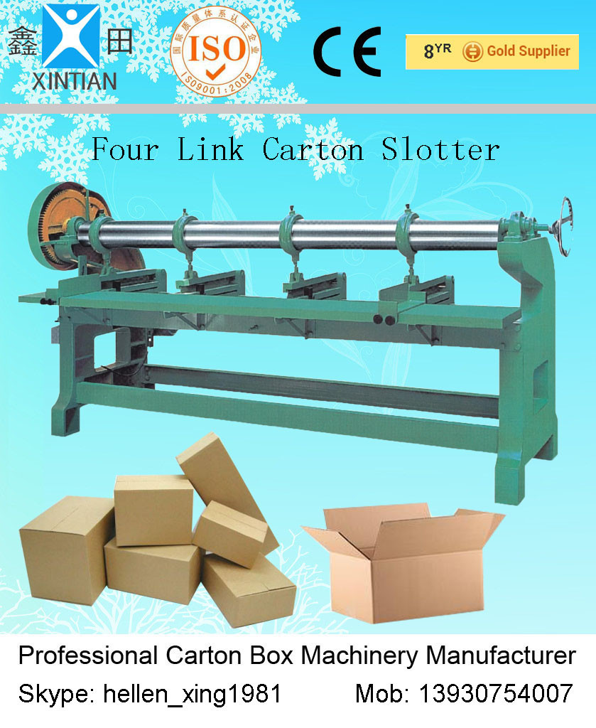 Wholesale Four Link Corrugated Cardboard Box Making Machine / Corrugated Paperboard Slotter from china suppliers