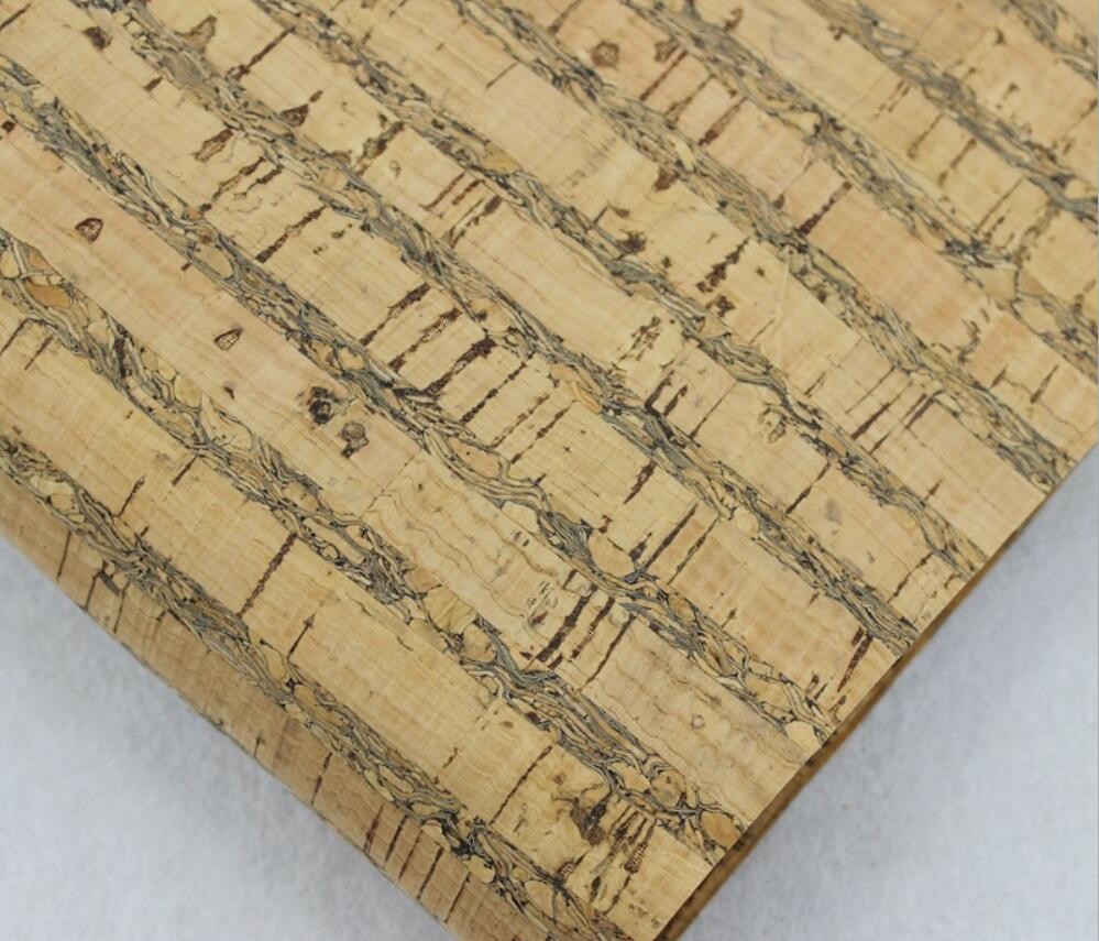 Wholesale Factory Price 1.4m Width Square Texture Cork Fabric in Nature Color for Wallet Making from china suppliers
