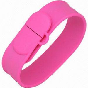 Wholesale Silicone Bracelet Slap USB Flash Drives, 1/2/4/8/16GB, Promotional Gift, Customized Logos Welcomed from china suppliers