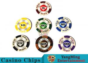 Wholesale 14 Gram Matte Sticker Custom Clay Poker Chips With 25pcs In A Shrink Roll from china suppliers