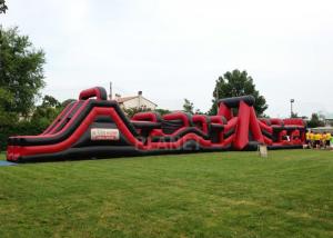 Wholesale Super Explorer Inflatable Obstacle Course Red Color Double Stitching from china suppliers