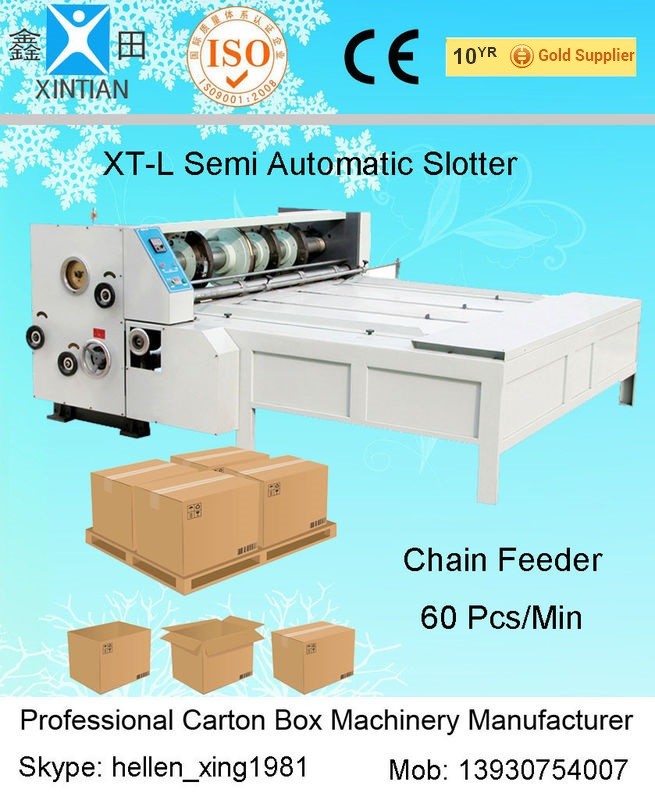 Wholesale 3KW Joggling Emergent Stop Surface Grinding XT-L Chain-Feeding Slotting Carton Machine from china suppliers
