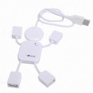 Wholesale OEM Human-shaped 4-port USB2.0 Hub, Plug-and-play Function, Customized Promotional Logos Accepted  from china suppliers
