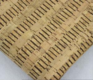 Wholesale Hot Sell 1.35m Width Cork Fabric with Black Color Stripes by Yard for Sewing Machine from china suppliers