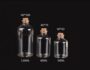 Wholesale 40mm Good Quality Glass Jars Bottles with Cork lid,  for Messages, Wedding Wish, Jewelry from china suppliers