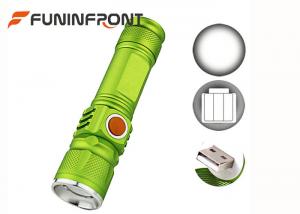 Wholesale USB Rechargeable CREE XM-L T6 Zoom LED Flashlight 3 Modes with Built-in Battery from china suppliers