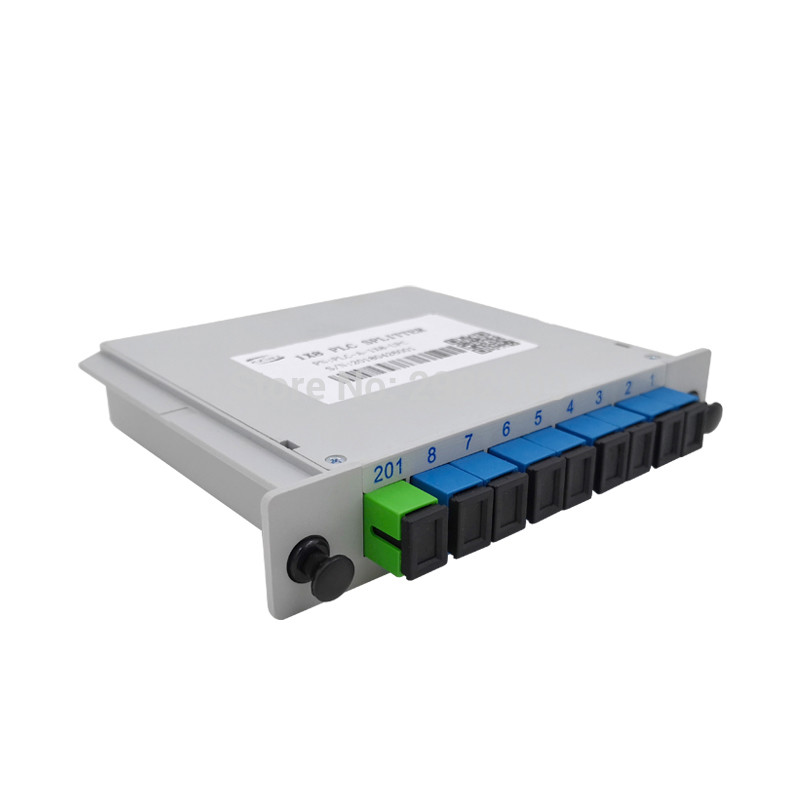 Wholesale 1*8  Fiber Optic PLC Splitter Fibre Separation Single Mode LGX SC/UPC Connector Box from china suppliers